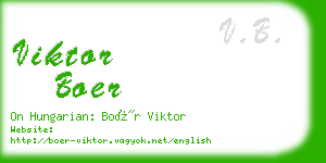 viktor boer business card